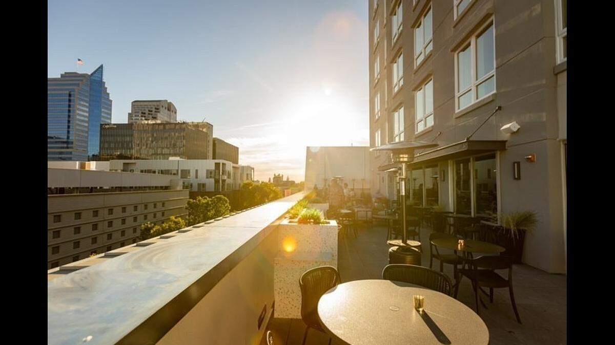 Clayton Club, a rooftop bar located on the 6th floor at the Hyatt Centric in downtown Sacramento. 