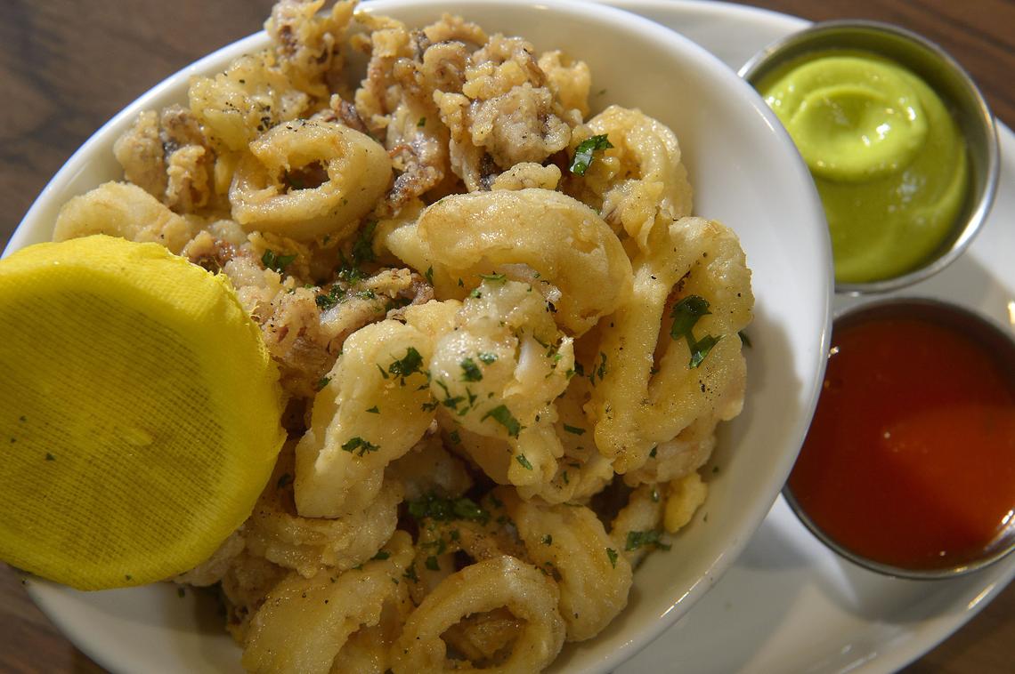 Fried calamari at the recently opened Echo & Rig Butcher Steakhouse in downtown Sacramento on Tuesday, July 17, 2018.