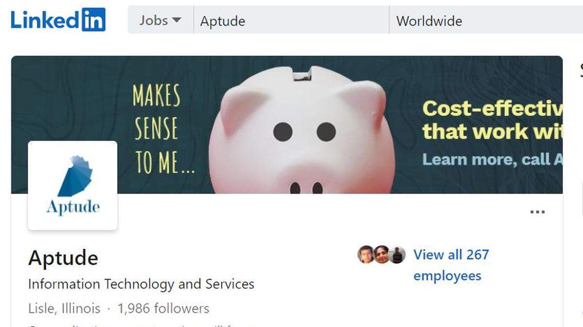 A LinkedIn job listing by Aptude for a Menlo Park, California, position calling for “non Asian” applicants was a miscommunication, the company says.