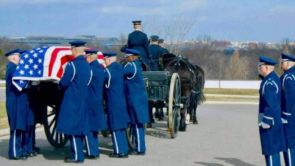 Col. Christopher De Los Santos is buried with full honors at Arlington National Cemetery on Feb. 17, 2016.