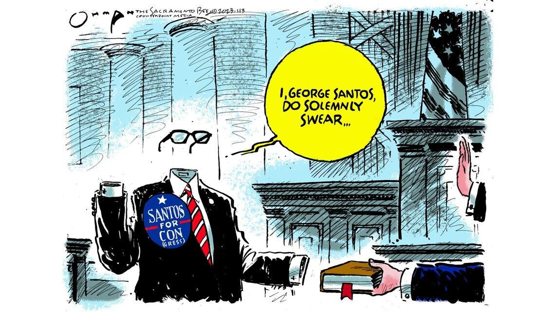 Jack Ohman: Santos in the House ... or not.