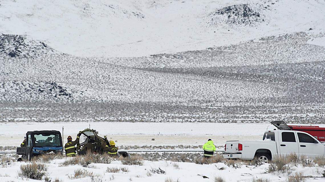 A medical plane crash near Stagecoach killed all five people aboard, including a patient, Friday, Feb. 24, Nevada officials say.