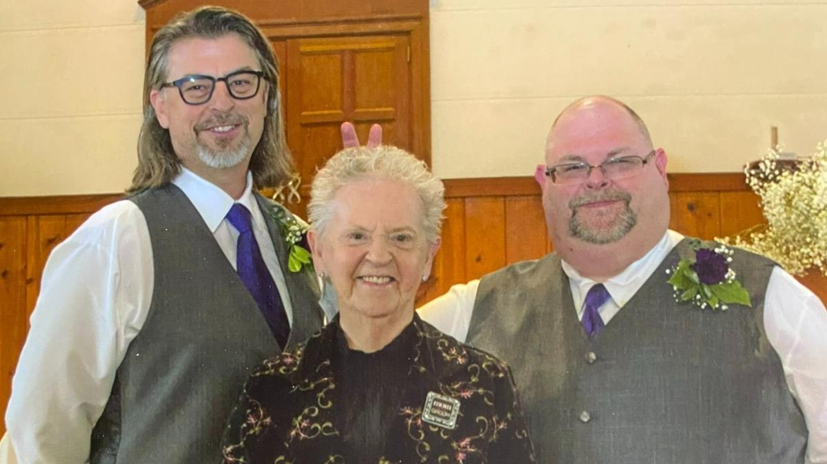 The author with her sons, Douglas and Jason.