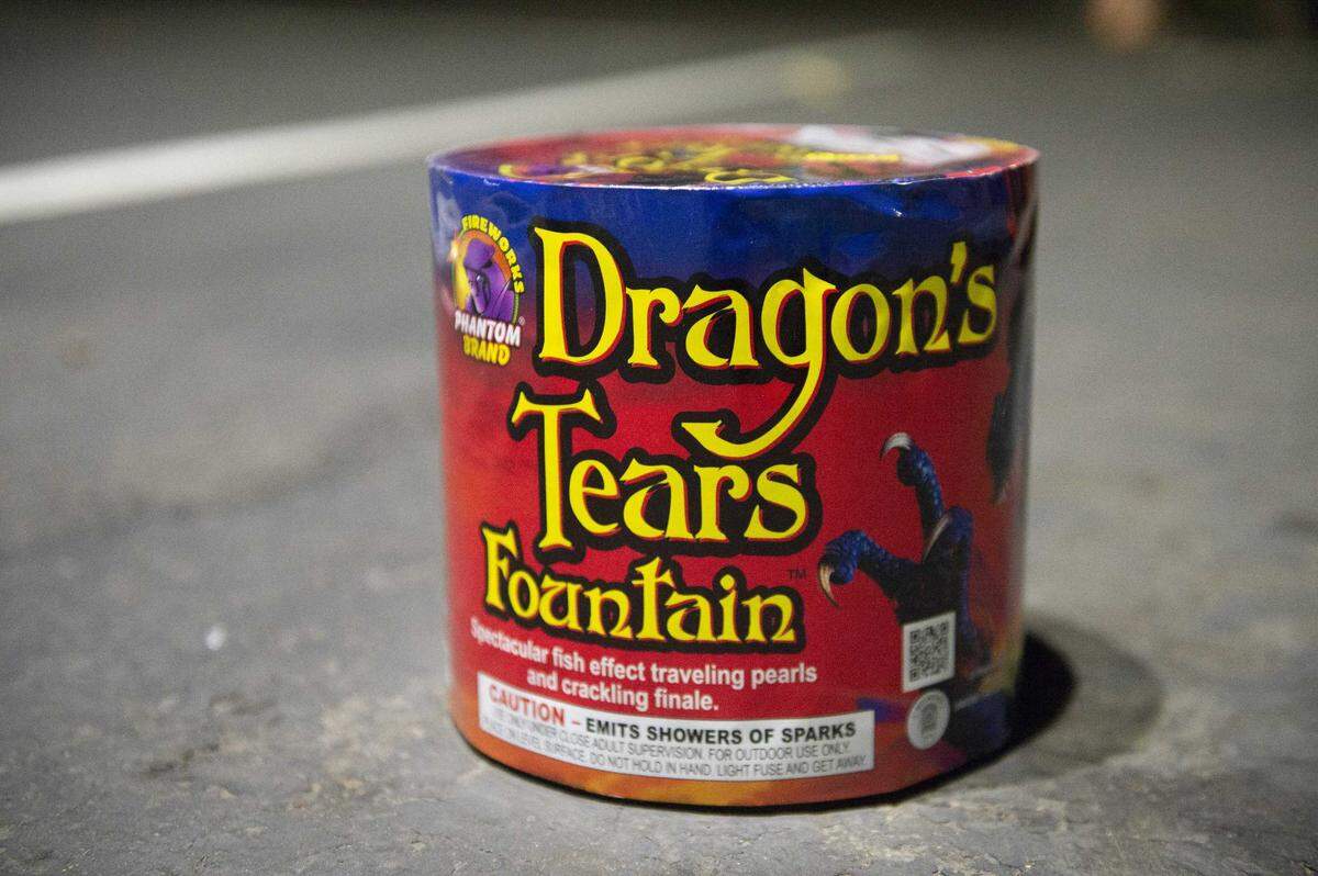 Dragon's Tears by Phantom ($39.99) spits out red, blue and orange bursts and ends with a satisfying bang.