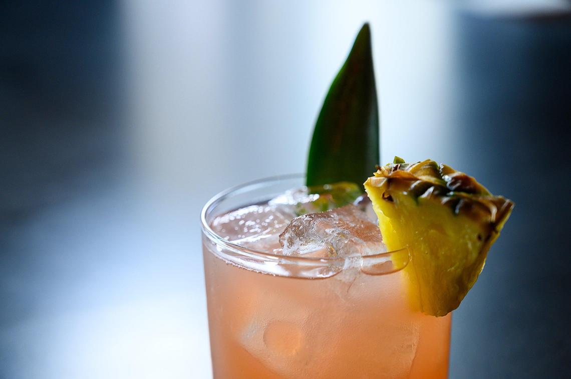 White Light / White Heat a drink made with altos blanco tequila, pineapple, serrano syrup and ruby go wild at Tiger on Monday, March 25, 2019 in Sacramento.