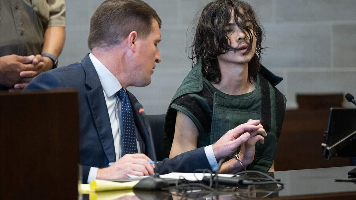 Deputy Public Defender Dan Hutchinson in Yolo Superior Court with his client Carlos Reales Dominguez on Tuesday, June 6, 2023. Reales Dominguez remains mentally unfit to face criminal charges, according to a Dec. 19, 2023, Department of State Hospitals report.