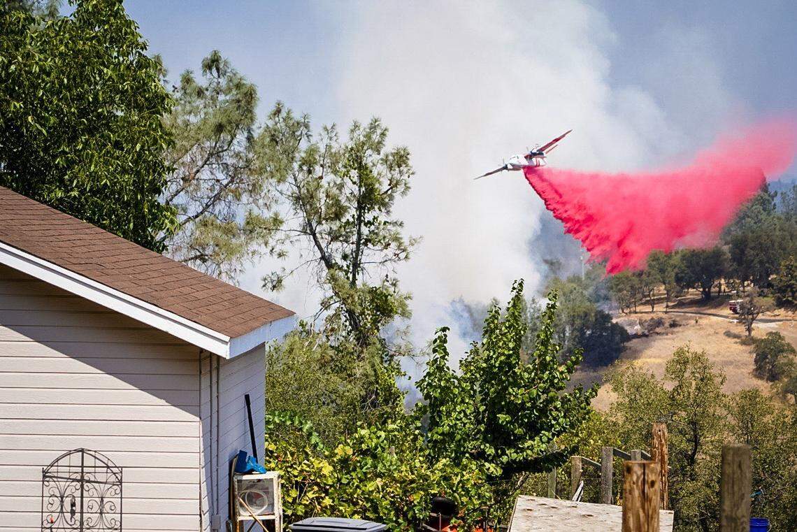Cal Fire’s Nevada-Yuba-Placer unit is responding to a rapidly spreading fire with immediate structure threat on Perry Ranch Road in Newcastle, California, on Wednesday, August 26, 2020. After its site crashed in 2020, Cal Fire now has important fire information front and center with its improved website.