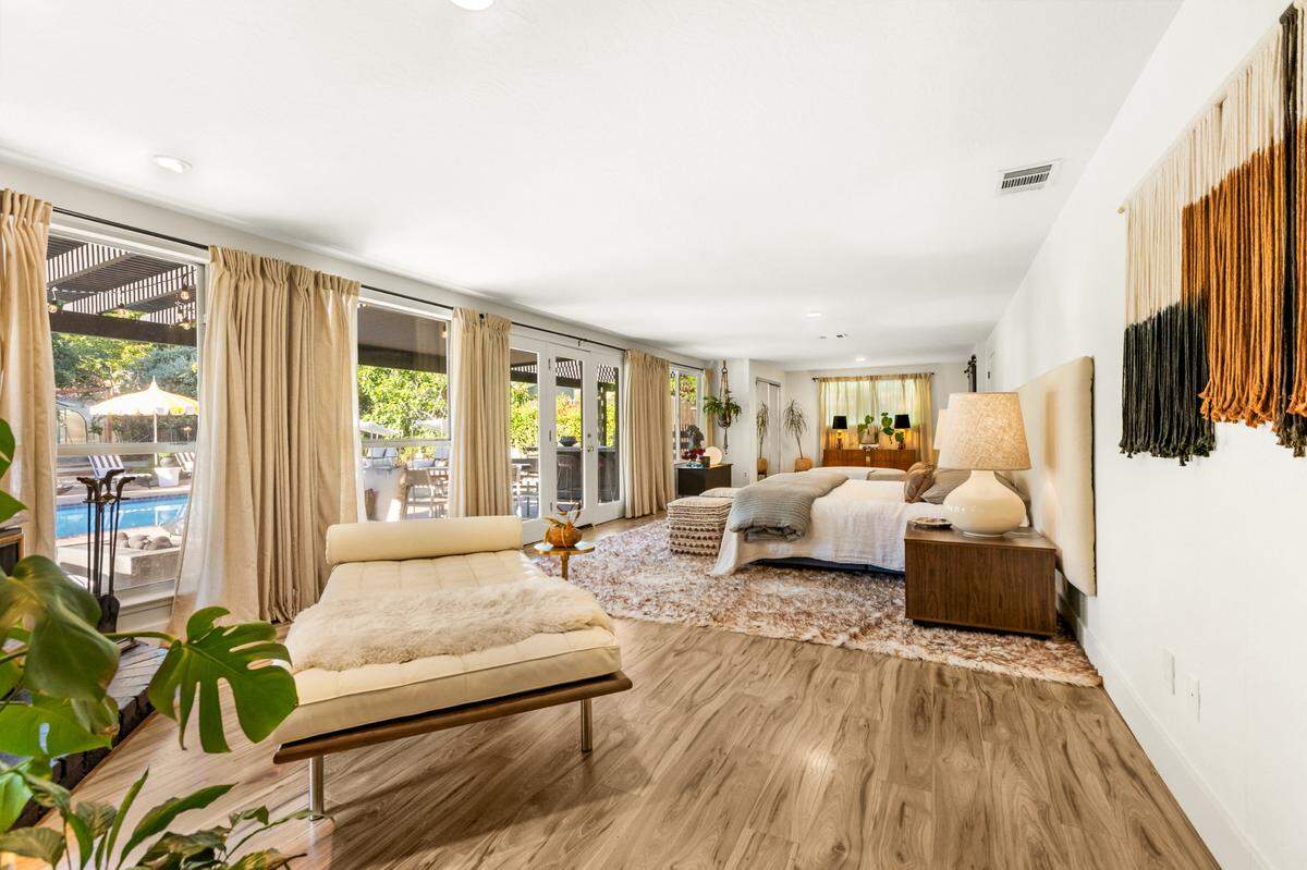 With an expansive primary bedroom, the home spans 2,845 square feet.