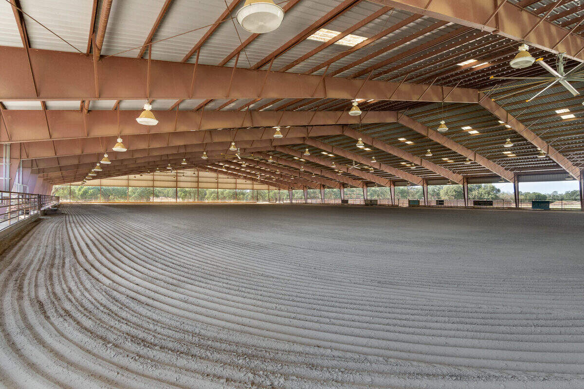 The 200-by-360-yard arena.