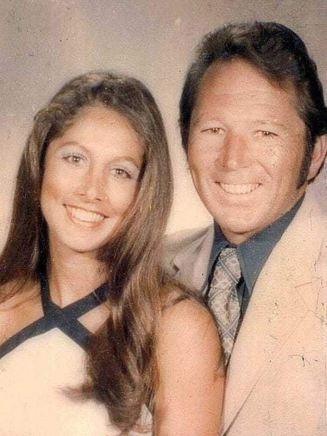 Charlene and Lyman Smith pose for a photo at his class reunion at San Juan High School in Citrus Heights, Calif. The married couple were found dead in March 1980 in their Ventura home.