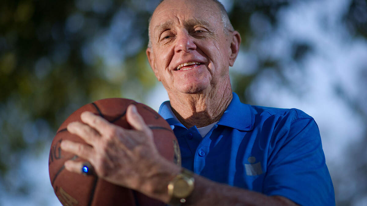 Former Folsom High School basketball coach Stan Harms in Roseville on Wednesday, March 21, 2012. Stan Harms coached Folsom High’s 1985 boys team to this area’s first CIF state boys hoops title.