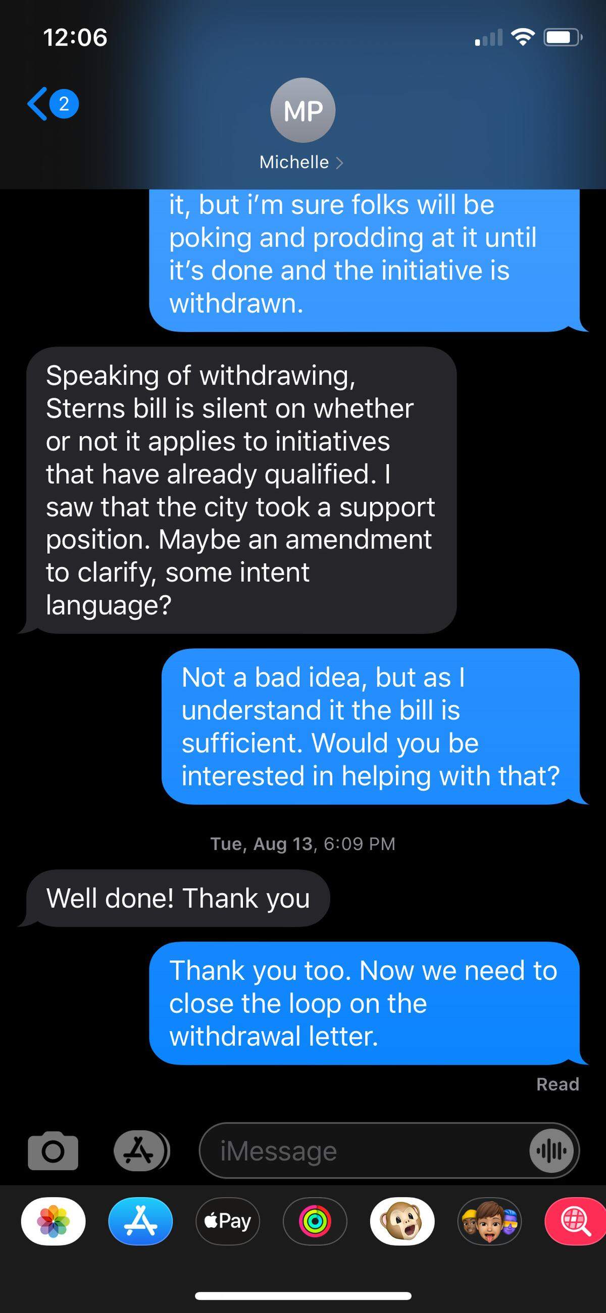 At 6:09 p.m. on Aug. 13, after the City Council voted to approve the rent control compromise measure, Sacramento housing advocate Michelle Pariset sent Sacramento Councilman Steve Hansen a celebratory text thanking him for his role.