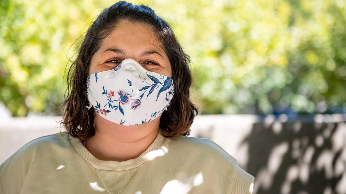 Sacramento City Councilmember-Elect Katie Valenzuela, District 4, poses for a portrait outside the Gordon D. Schaber County Courthouse, after following a hearing inside on Friday, July 31, 2020, in Sacramento.