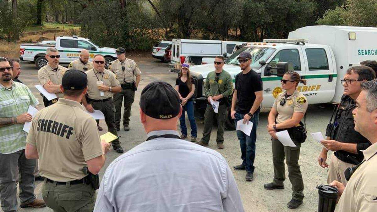 Authorities on Thursday, Aug. 19, 2021, search for a missing 10-year-old boy who was last seen Wednesday near Harvest Road and Rough and Ready Highway in Nevada County, California. The boy was located Thursday afternoon, authorities said.