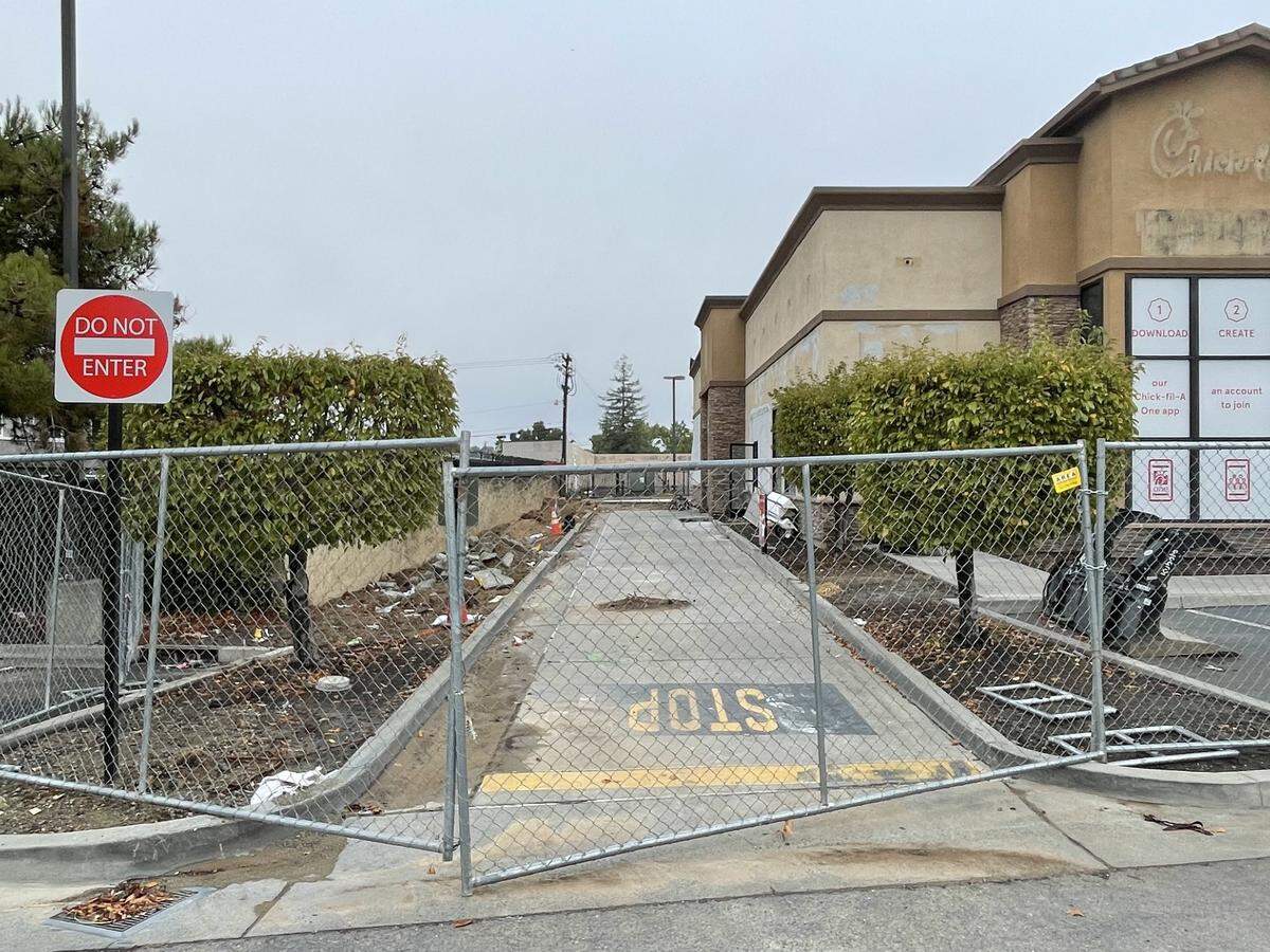 The Chick-fil-A location at 2101 Alta Arden Expressway in Arden Arcade on Monday, Oct. 23, 2023. The store closed for reconstruction in August 2023 and could reopen later this year with an updated drive thru and larger indoor space.
