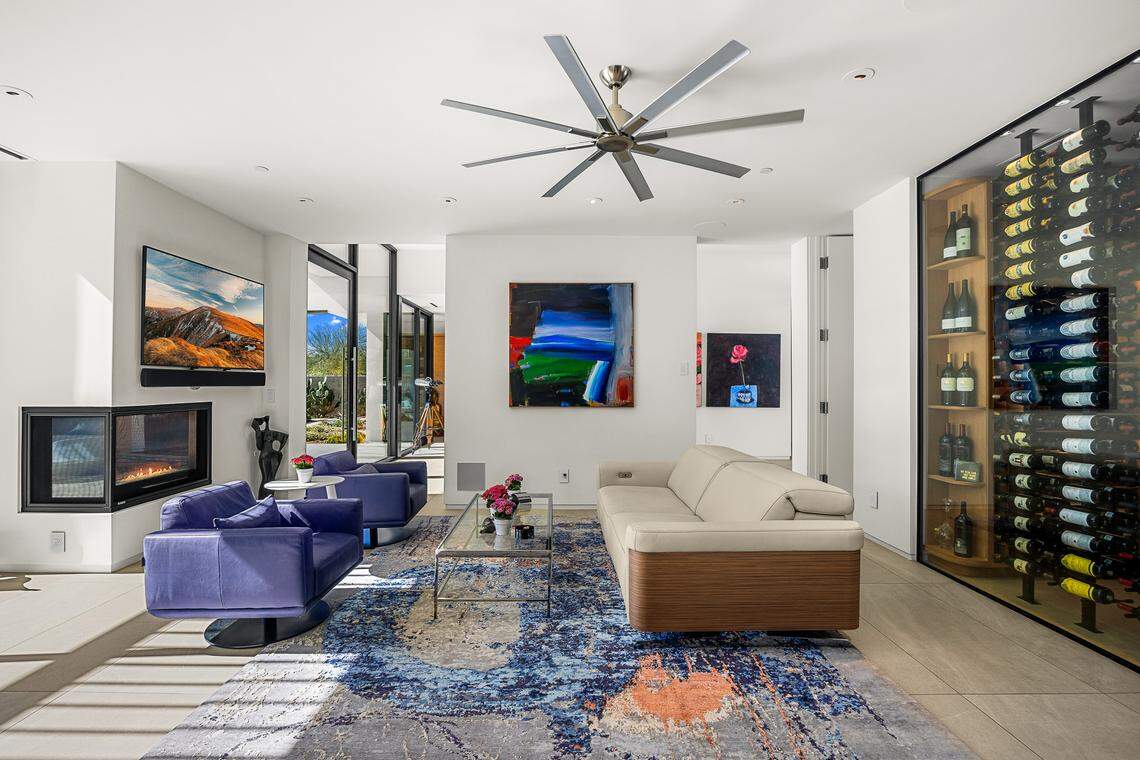 The 5,000-square-foot estate is like an art gallery inside.