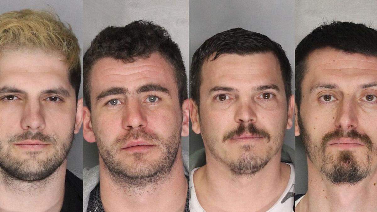 From left, Vlad Chitas, Laurentiu Andreica, Sandor Csaba and Lucian Lazar were arrested Tuesday on suspicion of running an ATM skimming ring based in Sacramento.