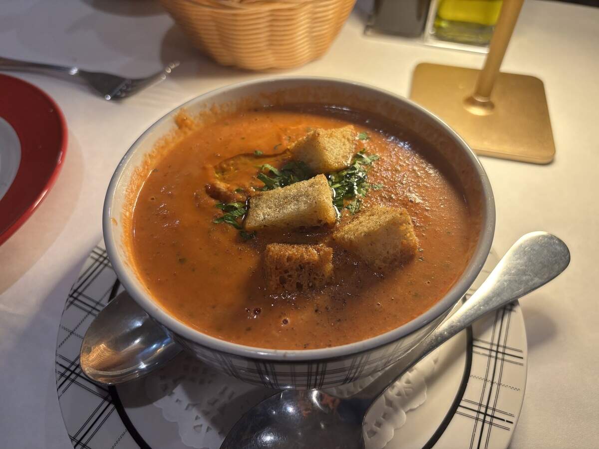 Caffe Italiano’s crab bisque is on the restaurant’s summer specials menu, which includes a host of other seafood-centered dishes.
