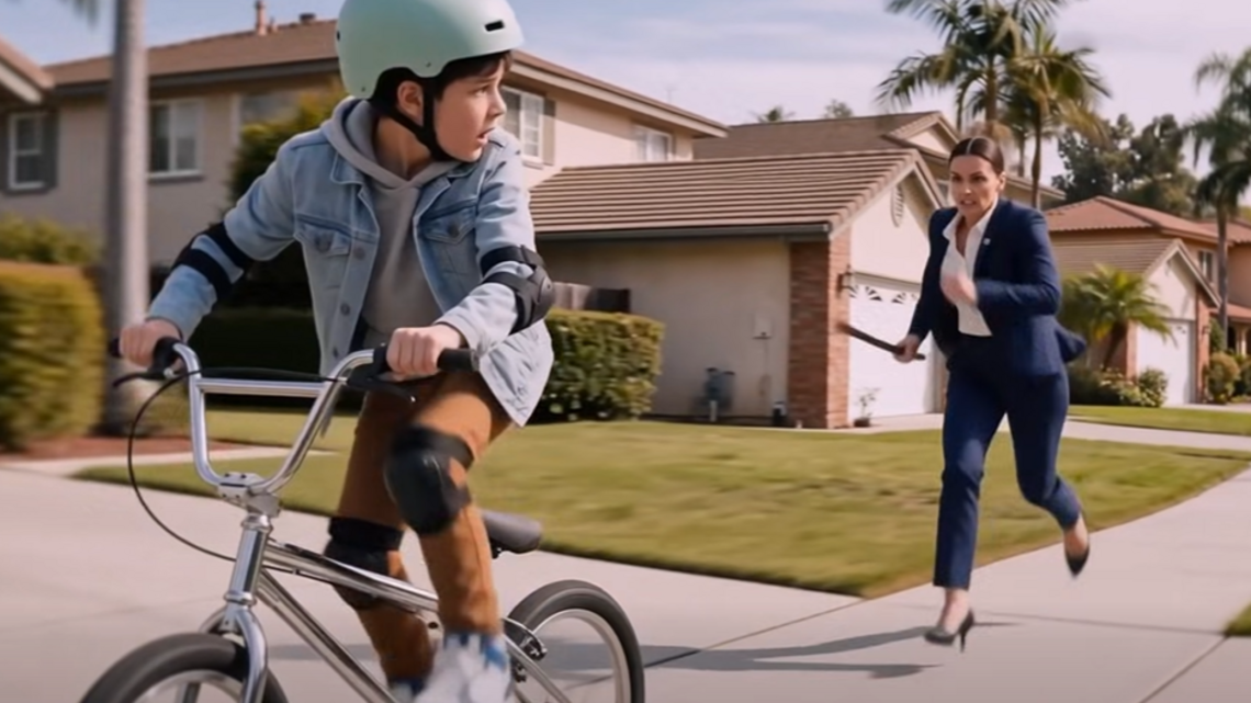 Anti-Prop. 40 ad shows AI tax agents terrorizing suburbs. Are its claims true?
