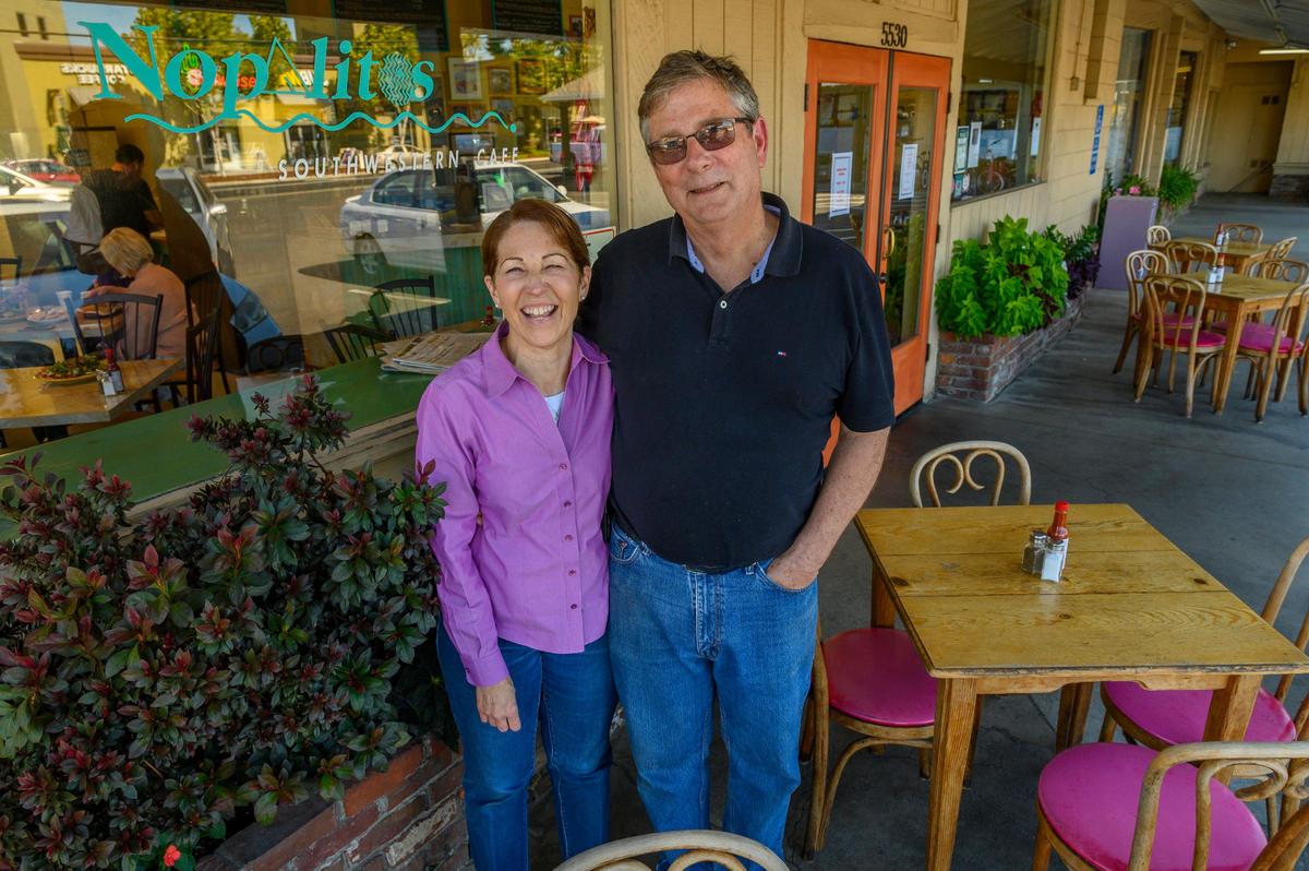 Nopalitos owners Rose and Dave Hanke at the restuarant in 2019.