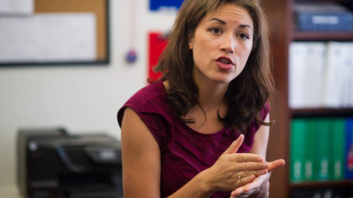 Penny Schwinn speaks in 2012 at her office at Capitol Collegiate Academy, a charter school she established in 2009. President Donald Trump has nominated her for deputy secretary of education.