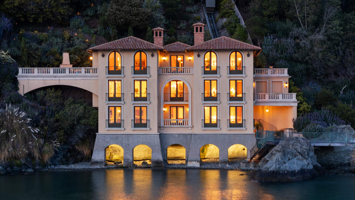 See Venetian-style waterfront villa on S.F. Bay that comes with own luxury yacht