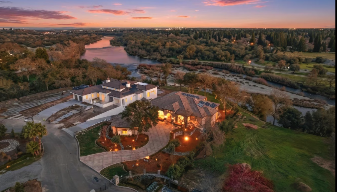 The 5,000-square-foot home on a one-acre lot overlooking the American River in Fair Oaks has an asking price of $4.5 million.