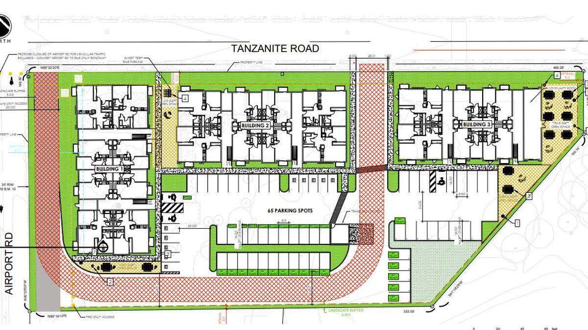 A developer plans to build a 70-unit apartment complex at 3590 Airport Road in North Natomas.