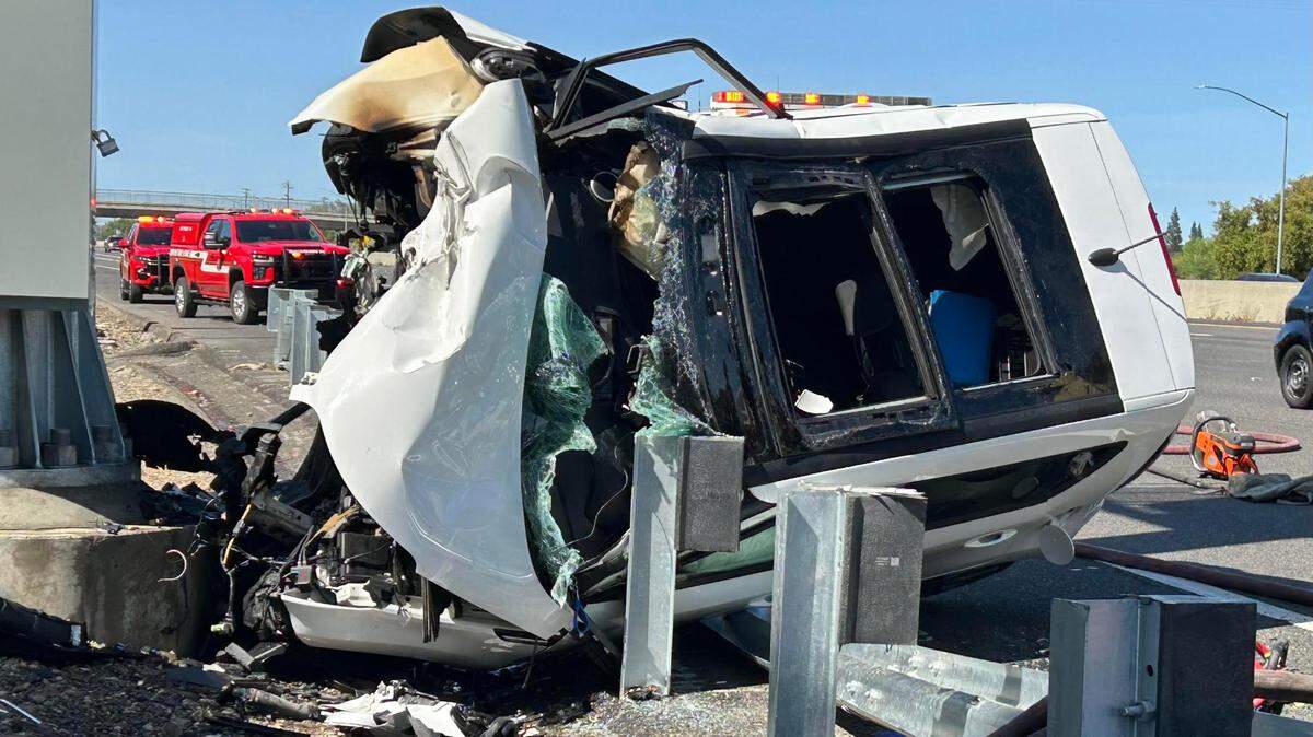 The site of the crash on Highway 50.