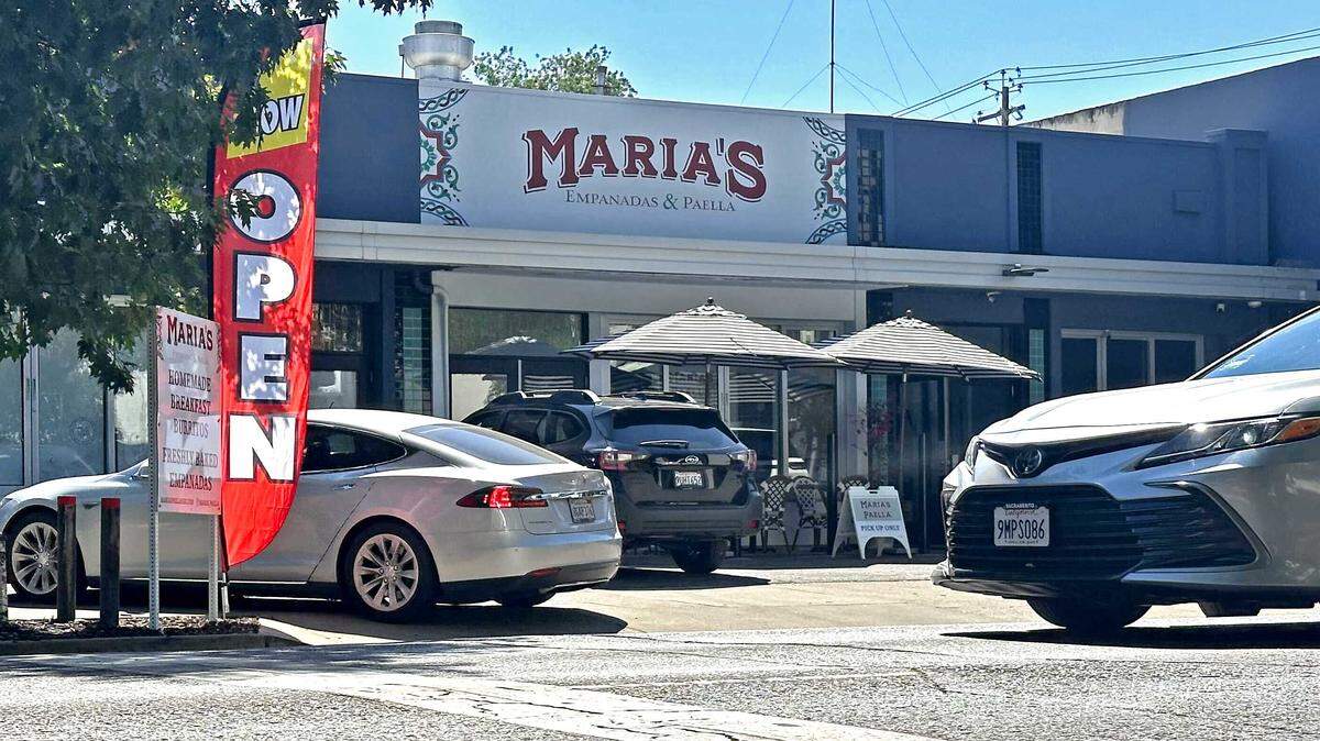 The exterior of Maria’s Paella is seen in Sacramento’s Boulevard Park neighborhood on Wednesday, Aug. 27, 2025. The Midtown Farmers Market vendor opened its first brick-and-mortar location at 701 16th St. earlier this month, expanding into a permanent restaurant and taking over the former Lulu’s Commercial Kitchen.