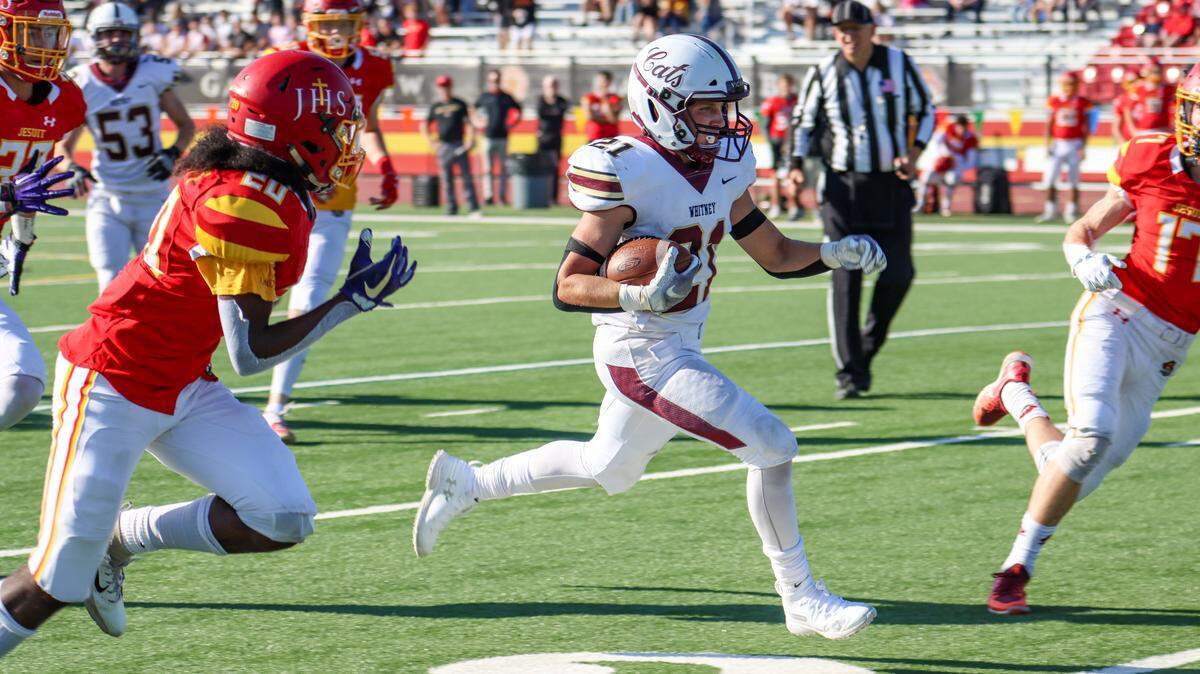 Whitney High running back Will Fischer ran for 160 yards on Saturday, his 18th birthday, in a 20-17 upset of No. 4 Jesuit in the Sac-Joaquin Section Division II playoffs. The No. 9 Wildcats will play No. 6 Elk Grove on Friday at Hughes Stadium.