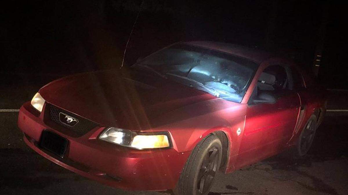 The car a speeding suspect left behind in Lincoln. The suspect also left behind his wallet and cell phones.