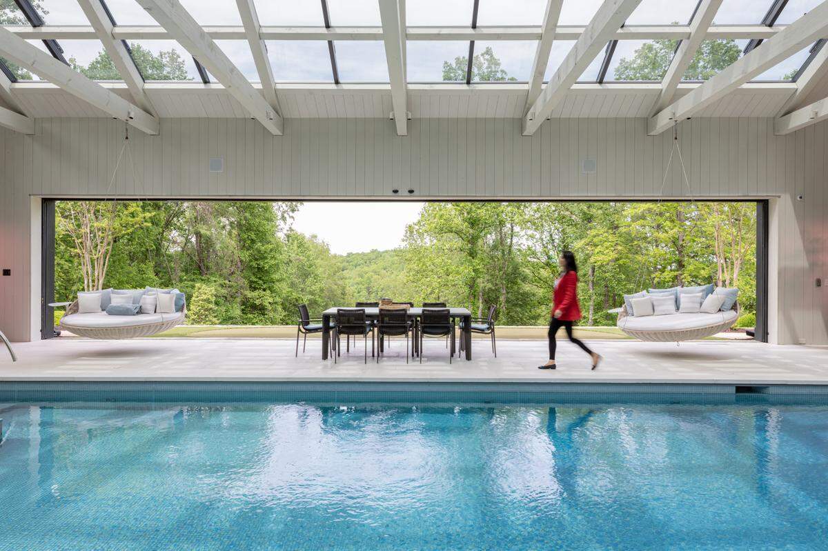 The home includes a state-of-the-art swimming facility.