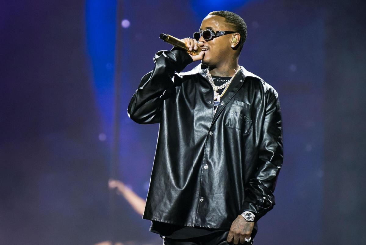 Jeremih performs as the opening act at Curtis “50 Cent” Jackson’s The Final Lap Tour, also featuring Busta Rhymes, at Golden 1 Center on Monday, Sept. 4, 2023, in Sacramento.