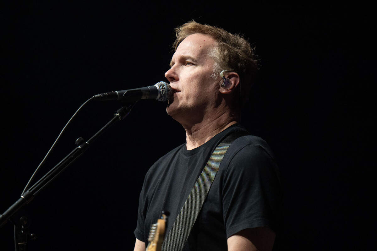 Dogstar lead vocalist Bret Domrose sings on Saturday, Sept. 14, 2024, at the Hard Rock Live Sacramento near Wheatland.