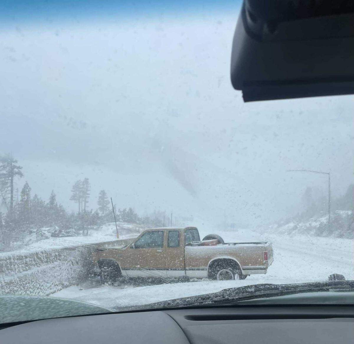 Authorities on Monday afternoon Nov. 11, 2024, closed Interstate 80 in both directions as a storm with snow in the Sierra Nevada led to vehicle spinouts along the freeway heading to Lake Tahoe.