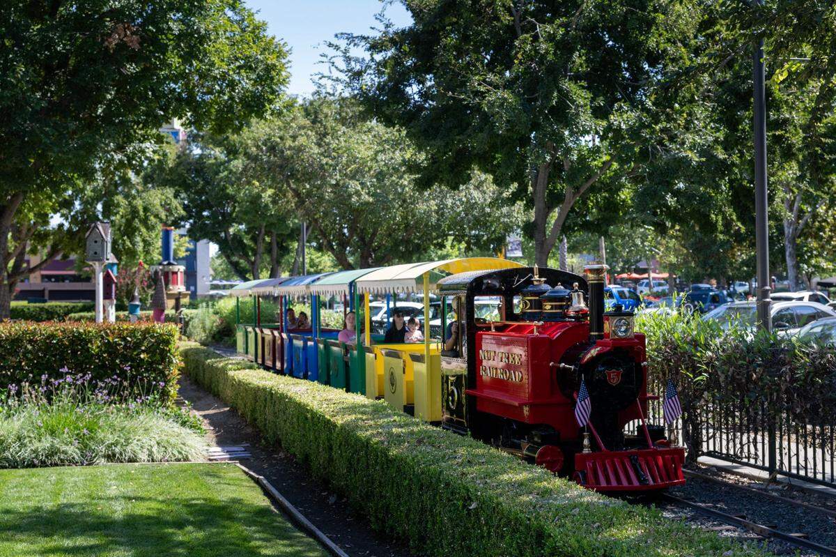The famous No. 5 Train is restored and ready for riders to board at Nut Tree Plaza on Thursday in Vacaville.