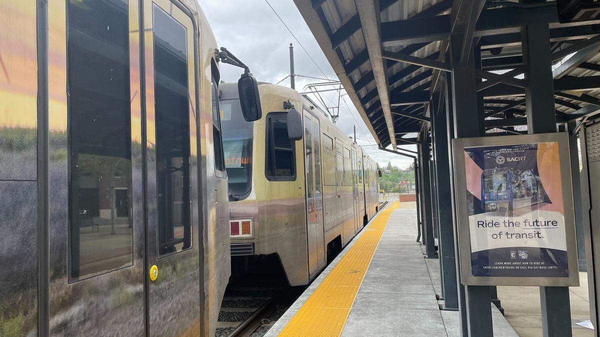 The Historic Folsom light rail station on Thursday. In January, Sacramento Regional Transit said its Folsom trains would run every 15 minutes. 