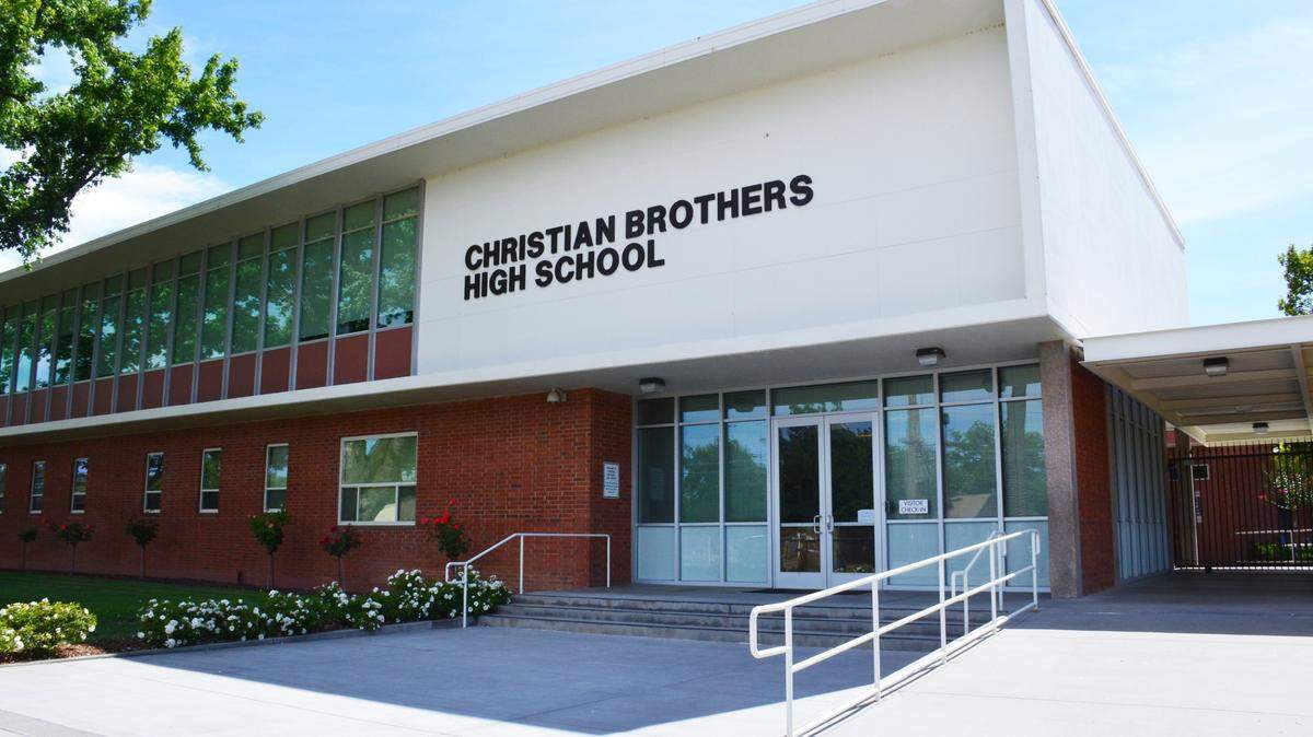 The front of Christian Brothers High School, located at 4315 Martin Luther King Jr Blvd. in Sacramento.