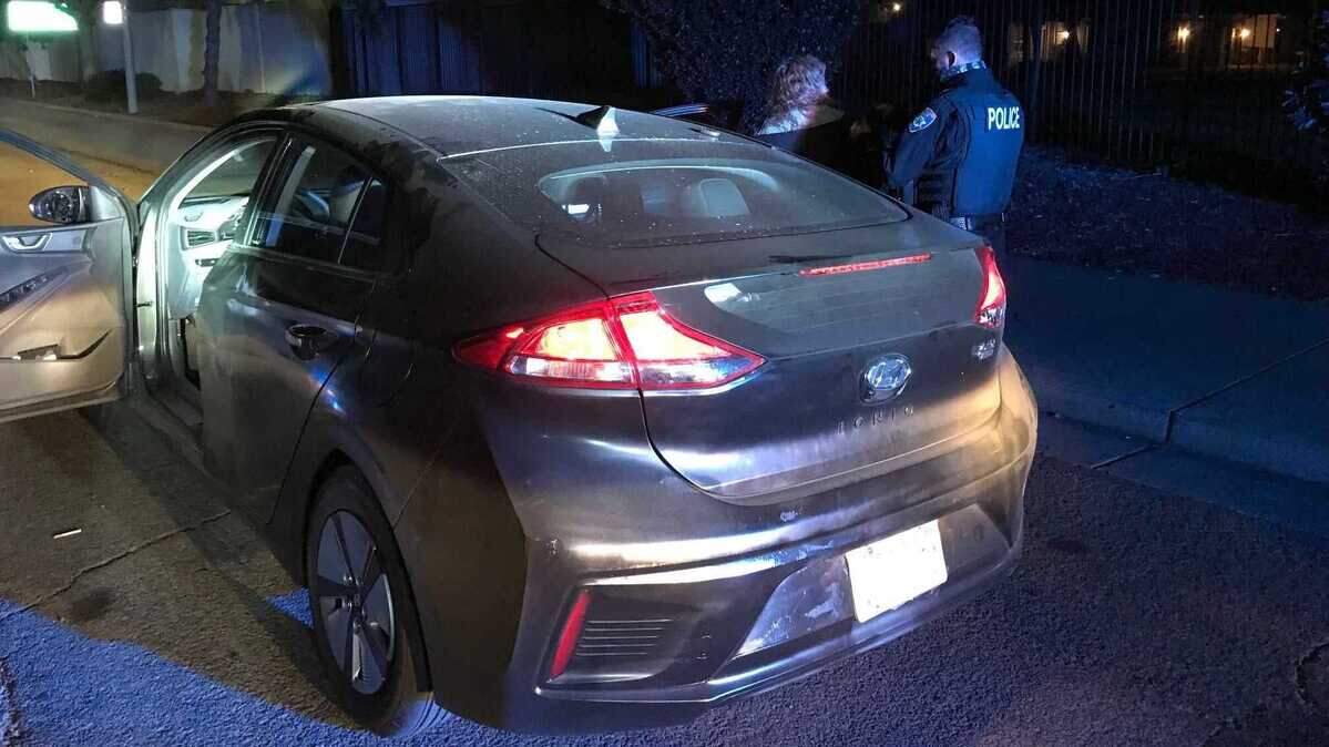 Officers arrested Emily Pearson, of Sacramento, and Robert Hermansen, of Medina, Ohio, during a traffic stop on Thursday May 20, 2021 in Woodland, California. They were found in a stolen car with suspected stolen checks, cell phones, license plates, credit cards and mail, police officials said.