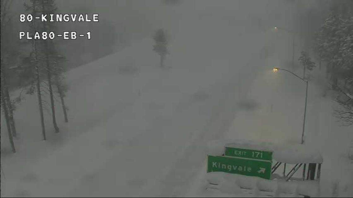 Interstate 80 and Highway 50 among closures as snow buries Northern California