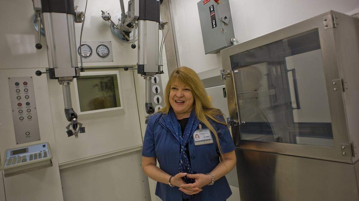 Dr. Jan Nolta, director of the UC Davis Stem Cell Program, is shown in 2010 at the opening of the university’s Institute for Regenerative Cures. She and other researchers say they fear that if stem cell funding is not replenished, many promising projects would fall into “the valley of death.”