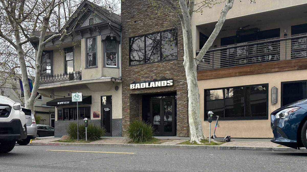 Badlands, a midtown nightclub on K Street, is seen Wednesday, March 19, 2025. The club, a mainstay of Sacramento’s LGBTQ community, has barred MAGA-associated attire from its premises.