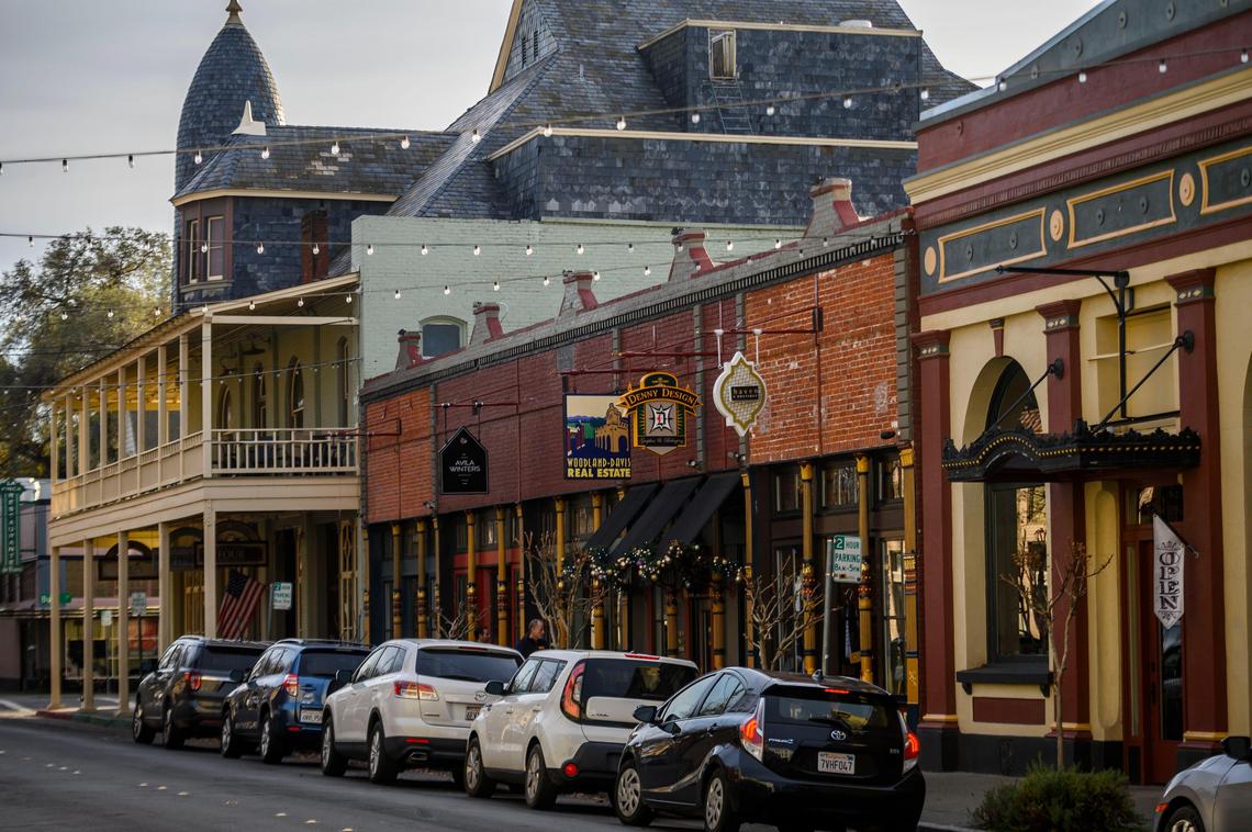 Woodland’s downtown historic district is lined with pioneer-style buildings with antique stores, boutiques and restaurants as shown, Tuesday, Dec. 17, 2019, on First Street near Main Street.