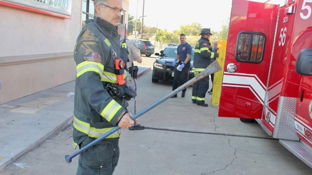 A woman was impaled by a large bar Saturday after it fell off a big rig on Highway 99. 