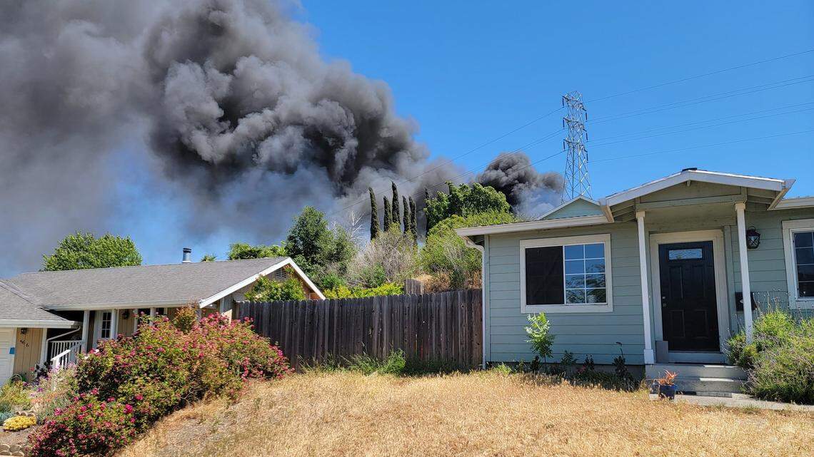 Three children ‘playing with fire’ started a blaze in Martinez that burned down a house and multiple cars, the Contra Costa Fire Protection District said.