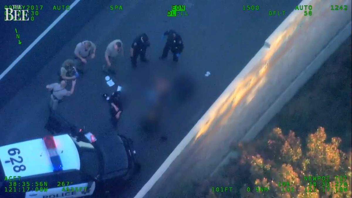 A lawsuit over the May 2017 shooting of Mikel McIntyre by Sacramento sheriffs deputies was settled for $1.725 million. McIntyre, seen blurred in a video by a California Highway Patrol helicopter, was shot after hitting a deputy in the head with a rock and then fleeing along Highway 50.