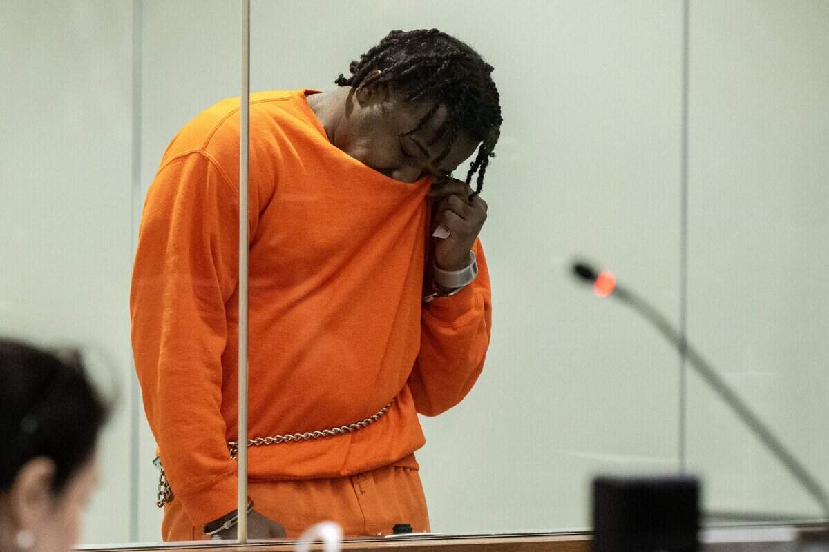Retuquel Dupree is arraigned in Placer County Superior Court in Roseville on Wednesday, Dec. 24, 2025, on charges of murder and torture in the death of a 7-year-old girl. His girlfriend Jessica Savangsy was arraigned on the same charges related to injuries sustained by her two daughters.