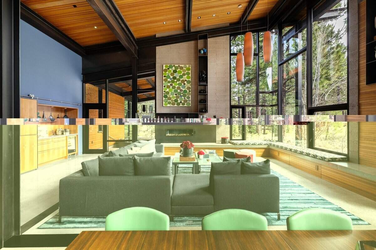 The 2014-built home at 9612 Dunsmuir Way in the Truckee enclave of Martis Camp is listed for $16.9 million, offering six bedrooms, four full bathrooms and two half baths across more than 8,700 square feet.