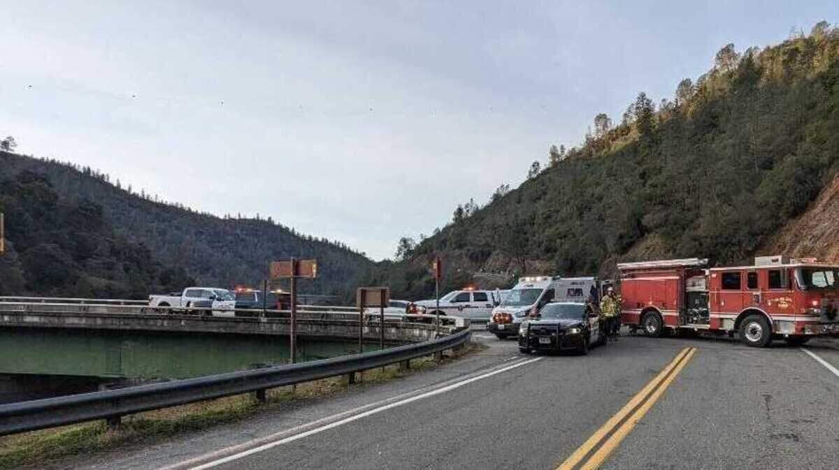 The driver of a big rig died Thursday after the truck struck a hillside along Highway 49 near Old Foresthill Road in Auburn, California Highway Patrol officials said.